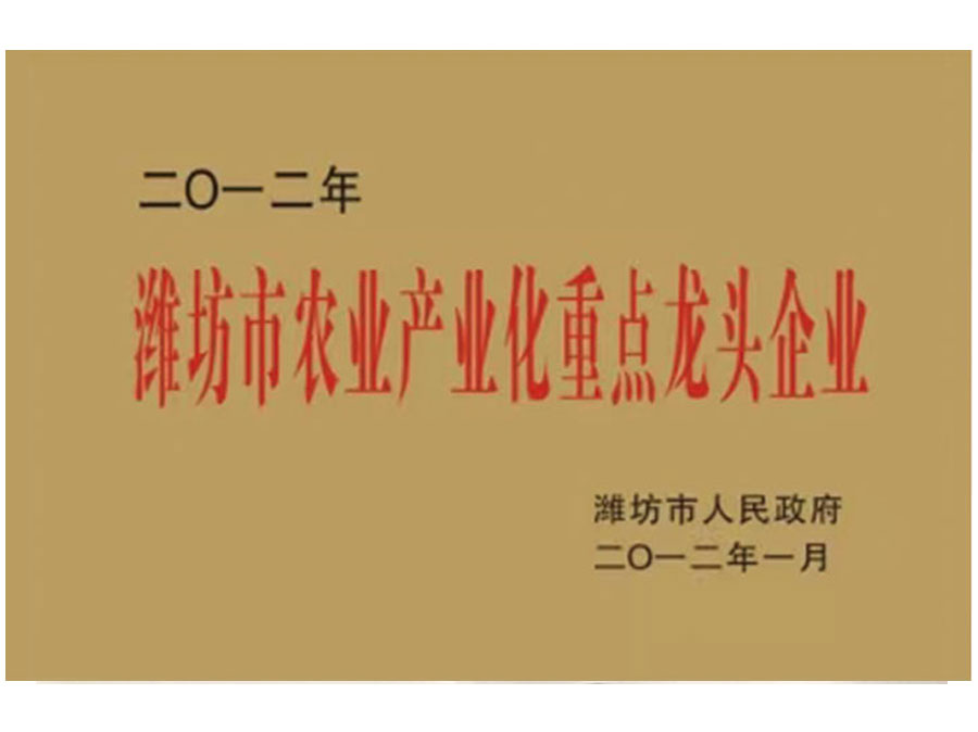 濰坊市農(nóng)業(yè)產(chǎn)業(yè)化童點(diǎn)龍頭企業(yè)